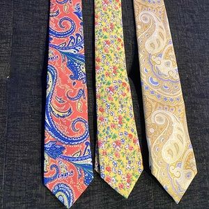 EUC Chaps Nautica Floral Colorful Tie Bundle
